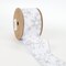 LaRibbons 2 1/2" Wired Ribbon | "Glitter Snowflake" White/Silver | 10 Yard Roll